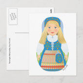 Noors Matryoshka Briefkaart (Voorkant / Achterkant)