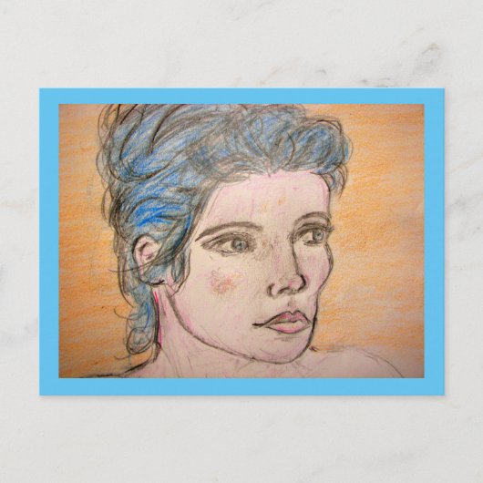 Noors meisje briefkaart (Voorkant)