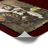 Noors meisje: een draaiend wiel poster (Hoek)