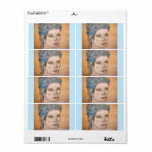 Noors meisje etiket (Full Sheet)