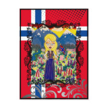 Noors meisje in Bunad