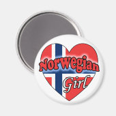 Noors meisje magneet (Voorkant / Achterkant)