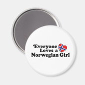 Noors meisje magneet (Voorkant / Achterkant)