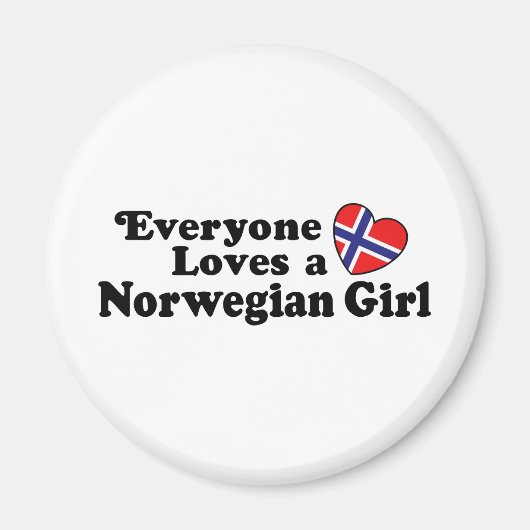 Noors meisje magneet (Voorkant)