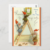 Noors nieuwjaar "Hurrah for Nya aret" Briefkaart (Voorkant / Achterkant)