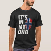 Noors Noorwegen Vlag in MIJN DNA-kerst Gif T-shirt (Voorkant)