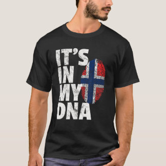 Noors Noorwegen Vlag in MIJN DNA-kerst Gif T-shirt