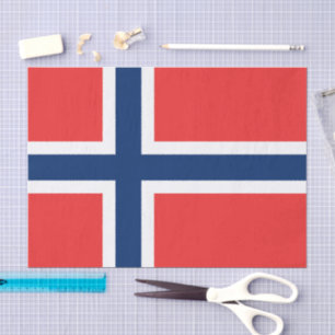 Noors papier tissue, Noorse Vlag tissue papier