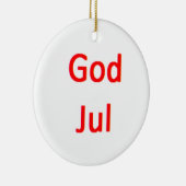 Noors prettig kerstfeest keramisch ornament (Rechts)