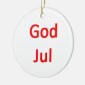 Noors prettig kerstfeest keramisch ornament (Links)