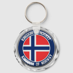 Noors Ronde Embleem Sleutelhanger
