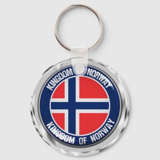 Noors Ronde Embleem Sleutelhanger (Voorkant)