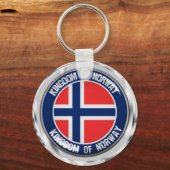Noors Ronde Embleem Sleutelhanger (Voorkant)