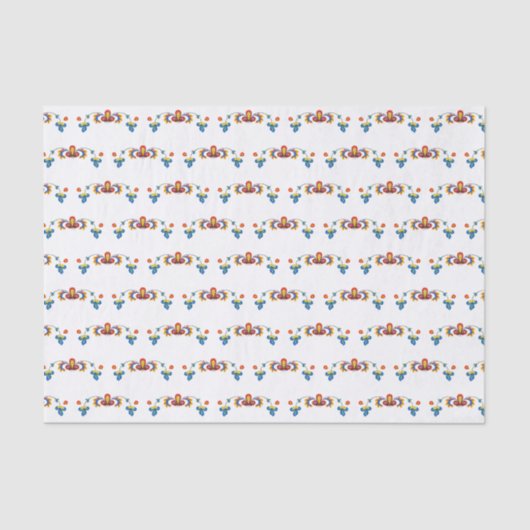 Noors Rosemaling 10lb Weefseldocument Tissuepapier (Voorkant)