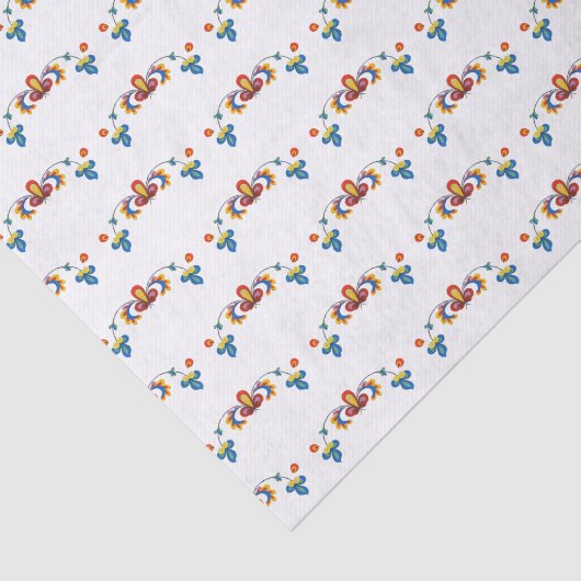 Noors Rosemaling 10lb Weefseldocument Tissuepapier (Detail)