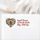 Noors Rosemaling Folk Art Heart Label (Insitu)