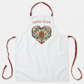 Noors Rosemaling Folk Art Heart | Lefse-team Schort (Voorkant)