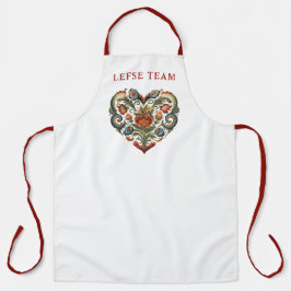 Noors Rosemaling Folk Art Heart | Lefse-team Schort
