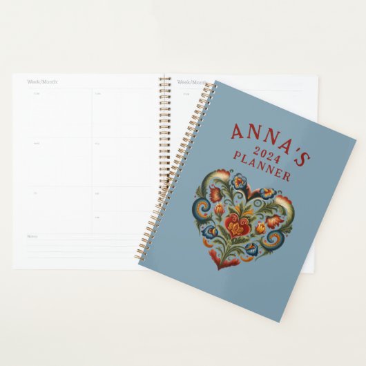 Noors Rosemaling Folk Art Heart Planner (Display)