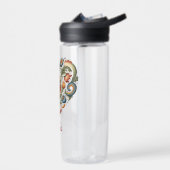 Noors Rosemaling Folk Art Heart Waterfles (Links)