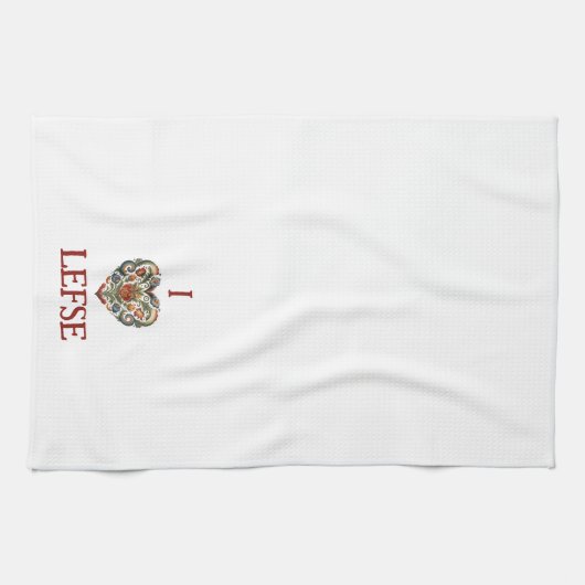 Noors Rosemaling I Love Lefse Theedoek (Horizontaal)