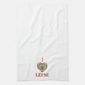 Noors Rosemaling I Love Lefse Theedoek (Verticaal)