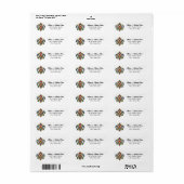 Noors Rosemaling Retouradreslabel Etiket (Full Sheet)