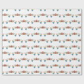 Noors Rosemaling Wrapping Papier (Vlak)