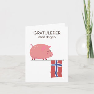 Noors Verjaardag Kaart – Gratulerer med dagen