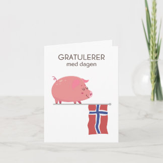 Noors Verjaardag Kaart – Gratulerer med dagen