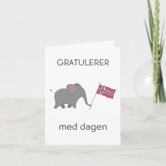 Noors Verjaardag Kaart – Gratulerer med dagen