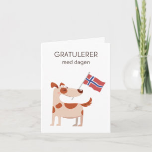 Noors Verjaardag Kaart – Gratulerer med dagen