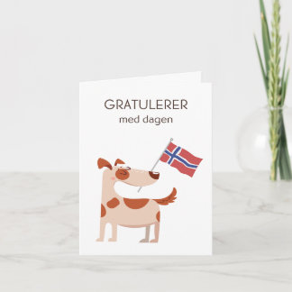 Noors Verjaardag Kaart – Gratulerer med dagen