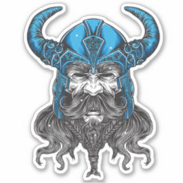 Noors Viking Illustratieontwerp Sticker