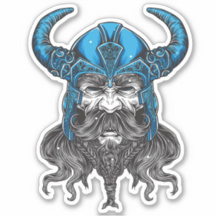Noors Viking Illustratieontwerp Sticker