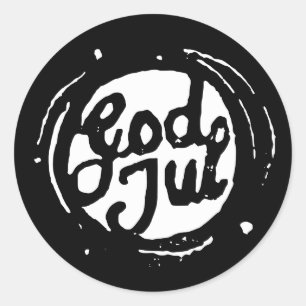 Noors "Vrolijk kerstfeest" Lino Print Sticker