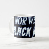 Noors zwart metaal "Mok" Koffiemok (Voorkant links)