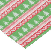 Noorse Alpiene rode en groene kerstbomen Tafelkleed (Gekanteld)