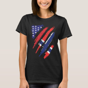 Noorse Amerikaans gekweekte vlag USA Patriot-erfgo T-shirt