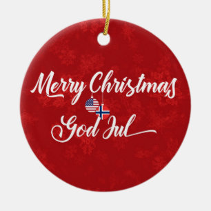 Noorse Amerikaanse bilaterale vakantieverval Keramisch Ornament
