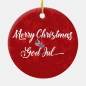 Noorse Amerikaanse bilaterale vakantieverval Keramisch Ornament (Achterkant)