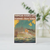 Noorse Amerikaanse lijn Briefkaart (Staand voorkant)