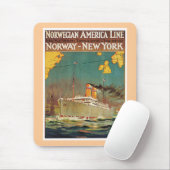 Noorse Amerikaanse lijn Muismat (Met muis)