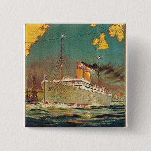 Noorse Amerikaanse lijn Vierkante Button 5,1 Cm