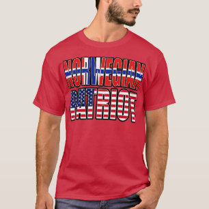 Noorse Amerikaanse patriot Pride Heritage Flag Gif T-shirt