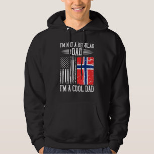 Noorse Amerikaanse vlag Noorwegen Root Papa Hoodie