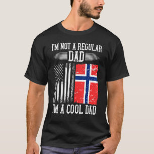 Noorse Amerikaanse vlag Noorwegen Root Papa T-shirt