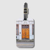 Noorse art nouveau deur bagagelabel (Voorkant (verticaal))