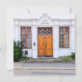 Noorse art nouveau deur feestdagenkaart