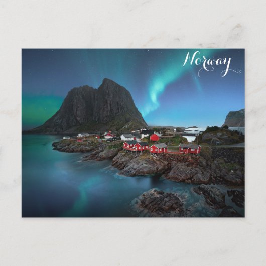 Noorse Aurora Borealis noordelijke hooglichten Briefkaart (Voorkant)